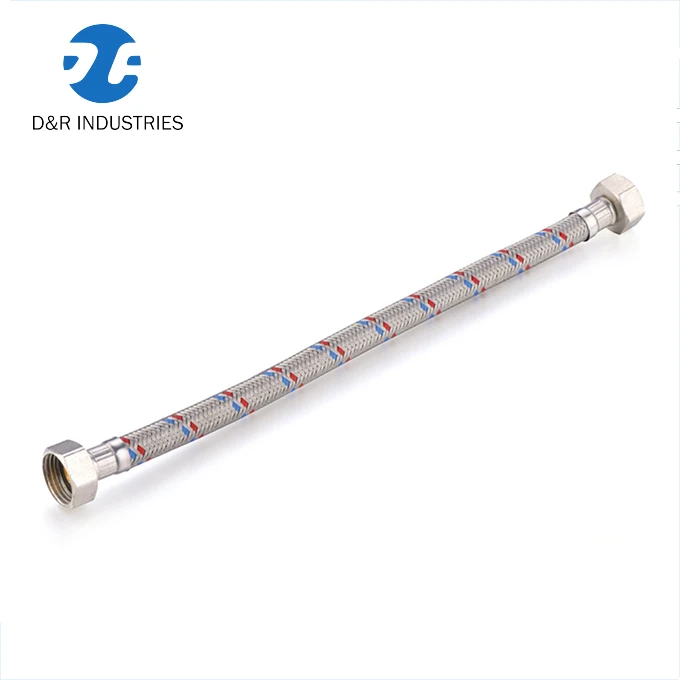 Thread 304 Stainless Steel Flexible Hose For Hot Water , NPT Braided Hose