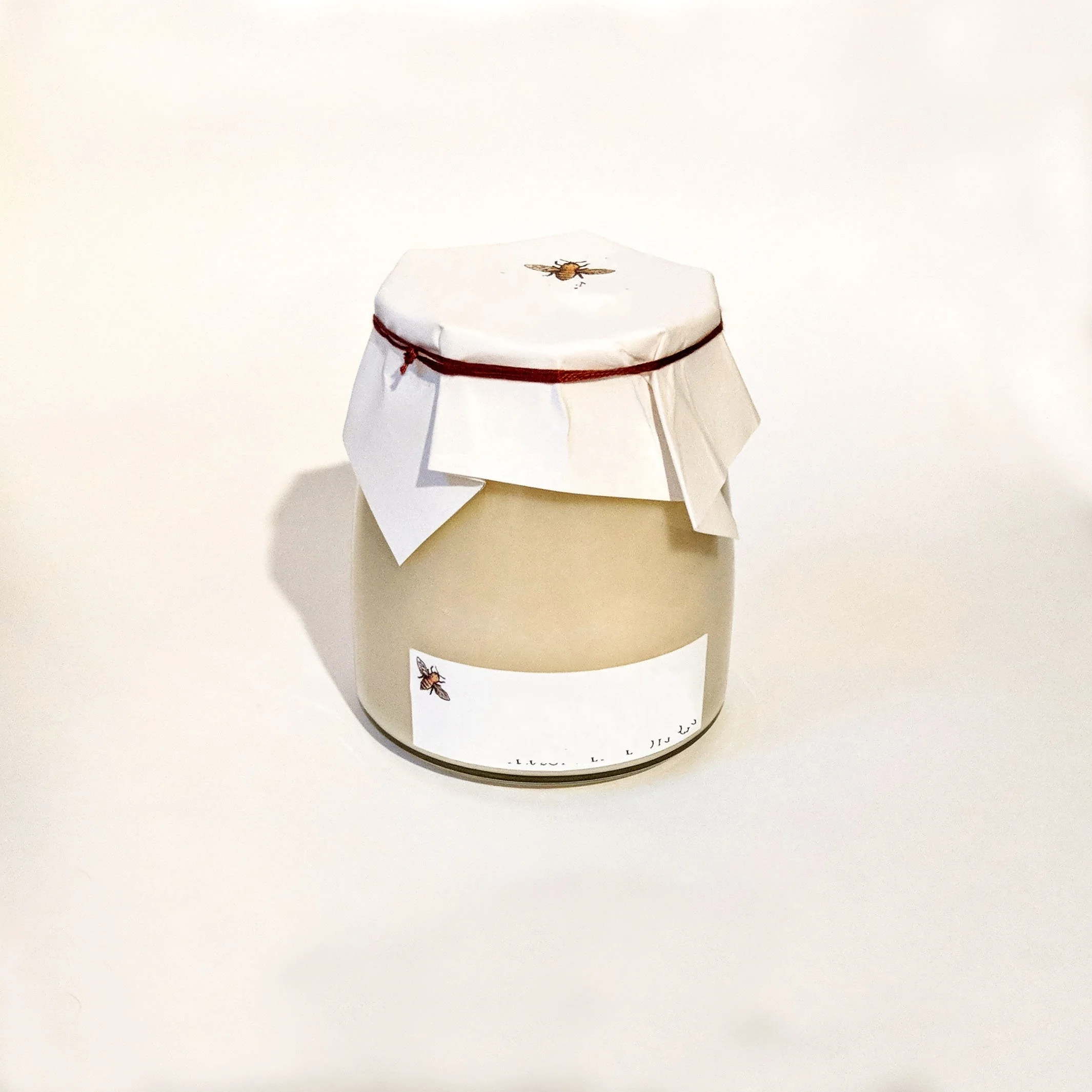 Natural beeswax Candle Handpour Jar candle with box and Paper cover