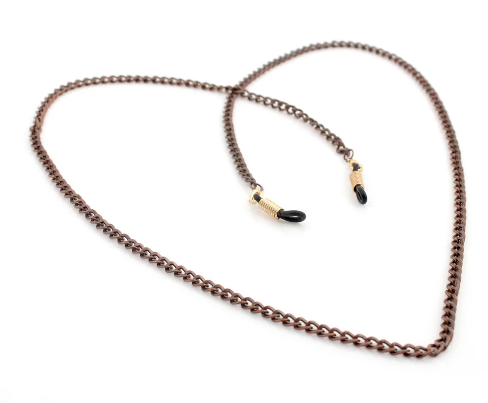 Fashion Womens Black Metal Chain Sunglasses Chains Necklace Reading Glasses  Strap Rope for Eyewear