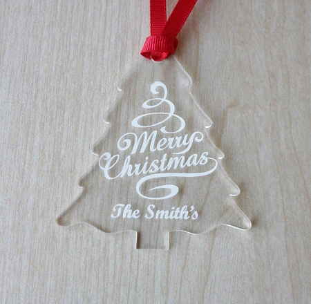 Прозрачные Акриловые подвесные украшения в форме дерева