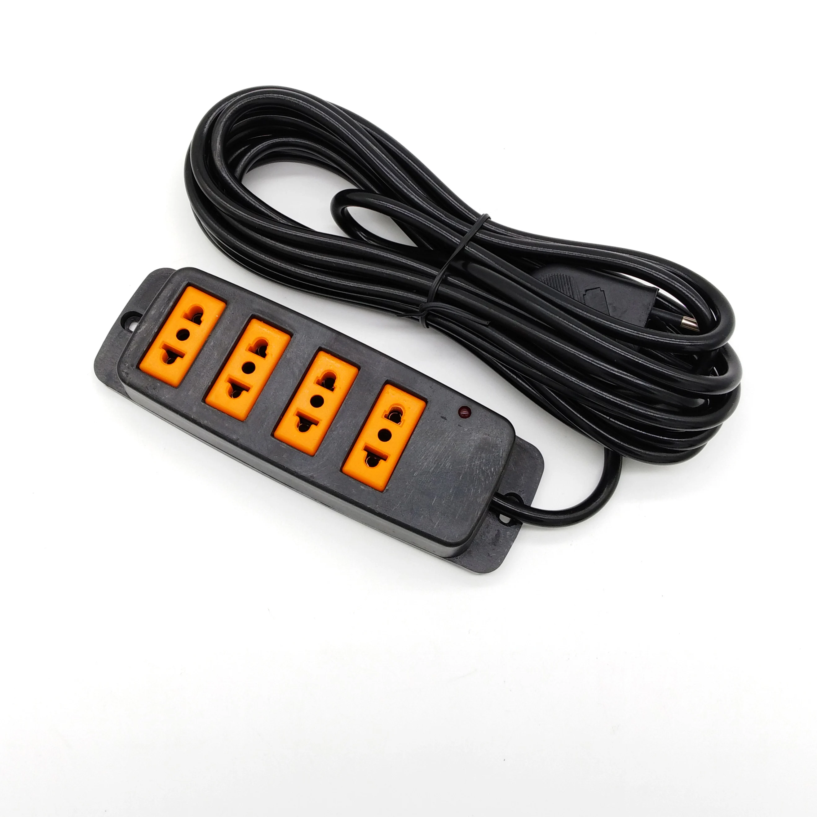 Black Power Strip Plug Socket Electric Adapter Italy Multiple 4 Outlet Extension Socket Home Electronics Charging