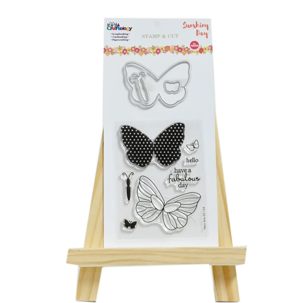 Animals Metal Cutting Die and Clear Stamp Set for DIY Scrapbooking