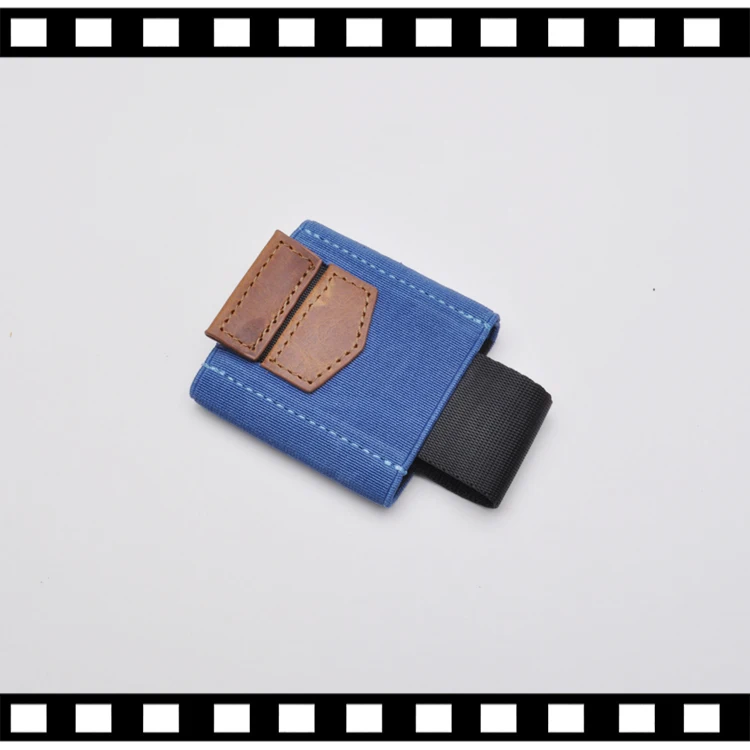 wholesale leather Mini credit card wallet slim mini card elastic pouch