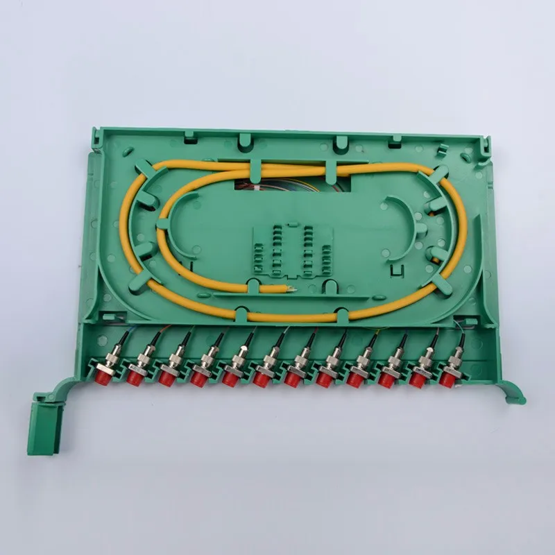 
19 Inch Cabinet 1U Optical fiber Distribution Frame Full Load SC 12 Core ODF 