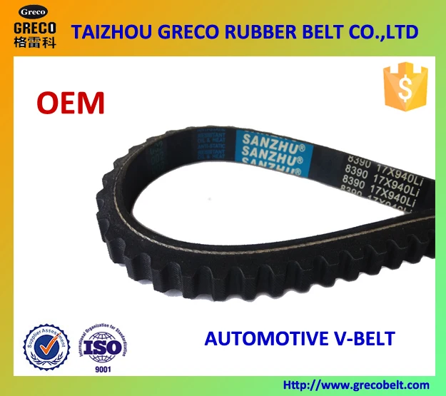 Высокое качество резины клиновой ремень автомобильной приводной ремень для частей двигателя автомобиля