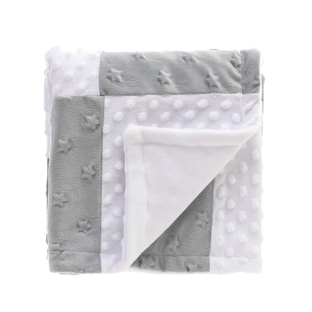 
Personalized Soft Touch Breathable Comfort Bubble Patchwork Baby Blanket 
