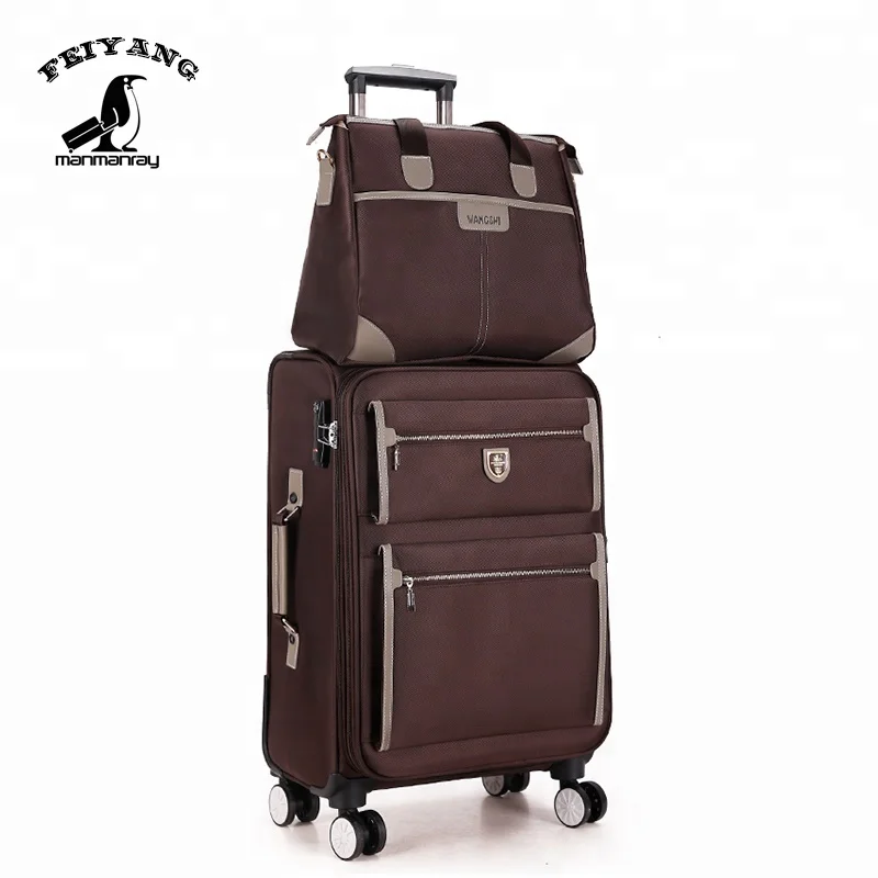 Прямая продажа с фабрики, водонепроницаемые дорожные сумки из ткани Оксфорд, чемоданы на колесиках для багажа 14, 20, 24, 28 дюймов, комплекты