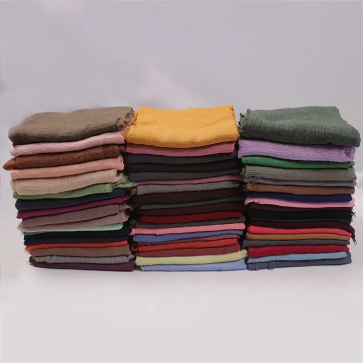 Newest Ladies Plain Printing Chiffon Monochrome Fancy Hijab Scarf Fancy Ladies Hijab Scarf