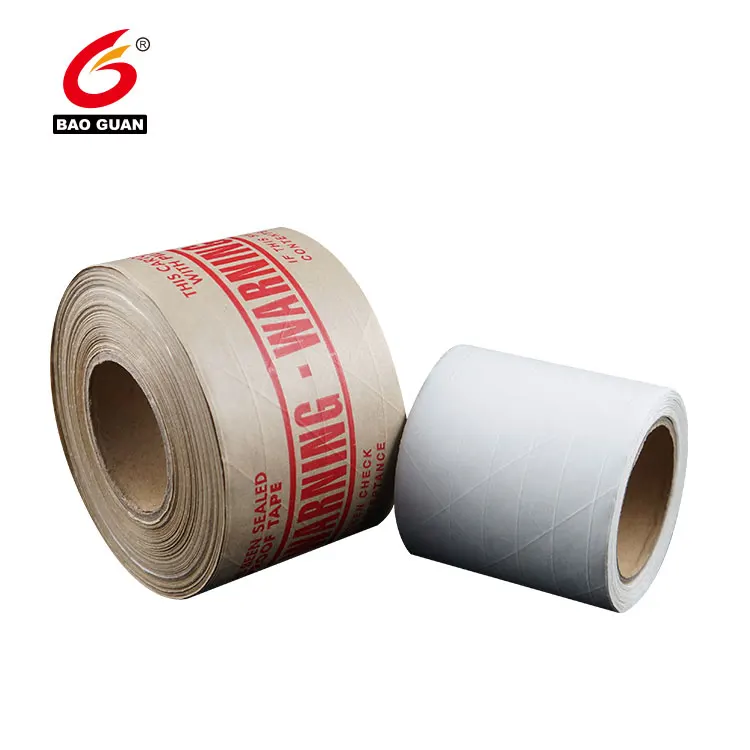 Water Activate fiber reinforced Kraft Paper Gummed Tape for  Sealing