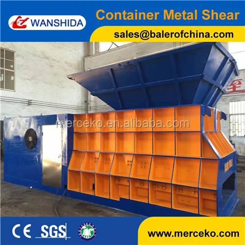 
WANSHIDA Automatic Hydraulic Scrap Container Metal Shear for Steel Recycling Plant 400Ton cutting force 