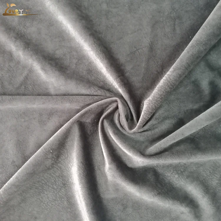 Super soft burnout holland velvet for luxury curtain and Upholstery Sofa Fabric