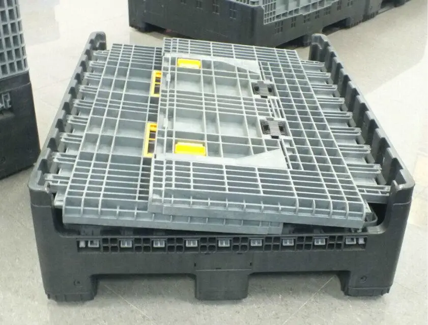 Складная пластиковая коробка для поддонов/большая коробка, пластиковый контейнер/кубическая кислота