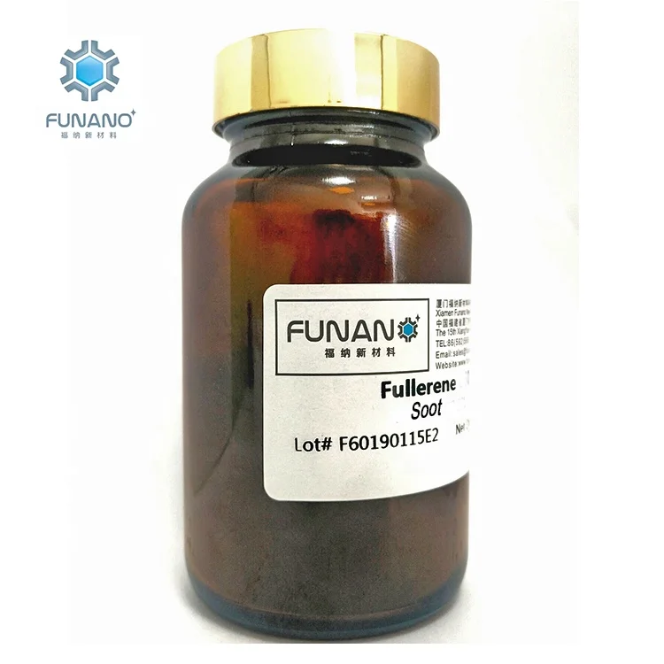 
60%-70%Manufacturer Funano Cheap Purified Carbon Nanotube Carbide Fulleren Black Additives Raw Material Fullerene Soot C60 C70 