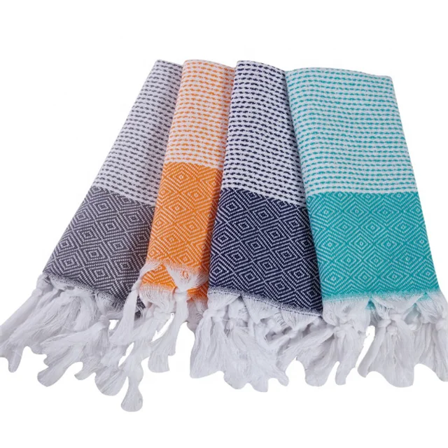 Fashion Turkish Cotton Hand Face Head Guest Gym Towel Peshtemal Washcloth Kitchen Tea Towel Dish Cloth