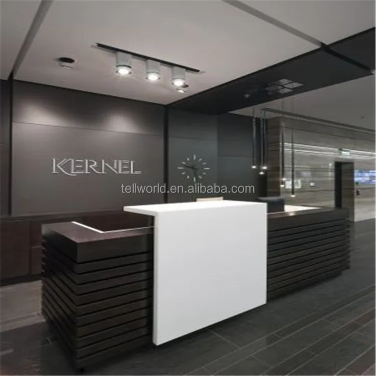 Commencial Reception Desk Black Comptoir De Reception Pour Cabinet Dentaire