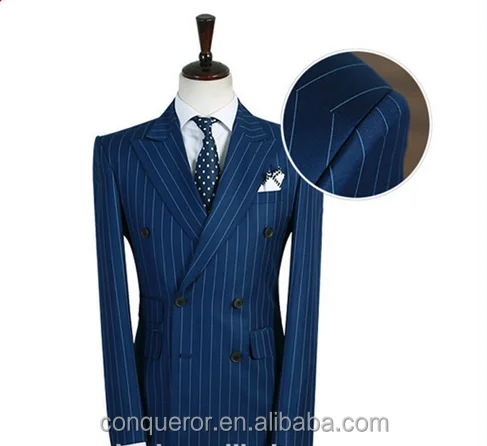 Мужские костюмы в текстильную полоску ручной работы на заказ, современные мужские костюмы темно-синего цвета
