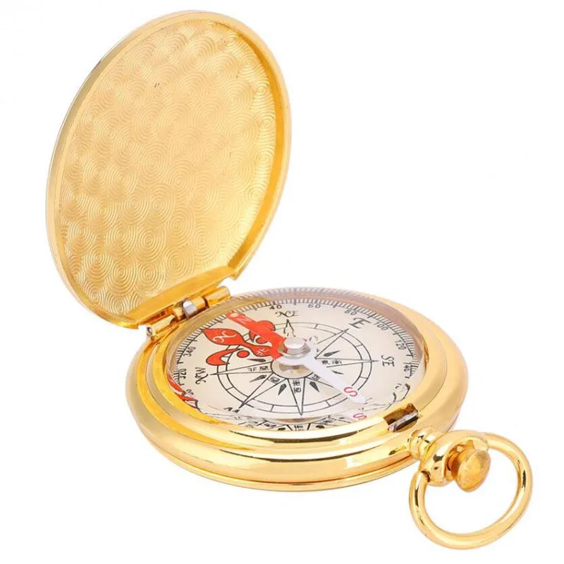 Classic Pocket Style Camping Compass for Gift Antique Brass Pocket Copper Compass