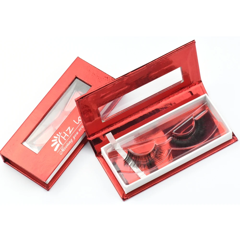 Faux mink eyelash and silk lashes with custom eyelash box