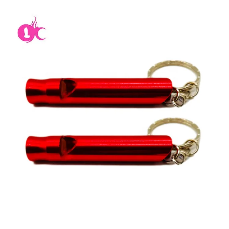 Заводская цена, спортивный цветной свисток с логотипом под заказ, Алюминиевый свисток, свисток для кемпинга, брелок