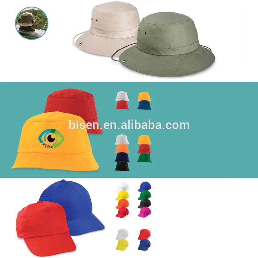 100% Cotton Logo Branded Cheap Bucket Hat