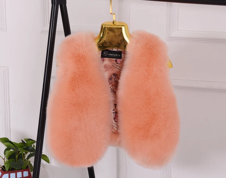 
Latest Fashion Autumn Winter Girl Fur Vest Children Purple Mardi Gras Vest 