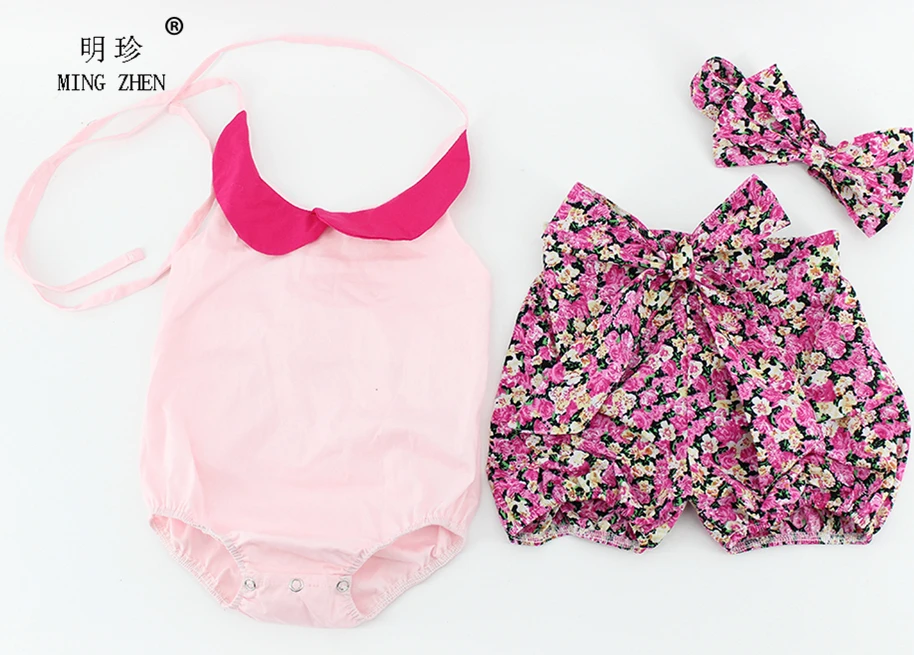 Bulk Wholesale Kids Clothing Baby Clothes Girl Baby Girls Top Design Floral Prints Bloomer