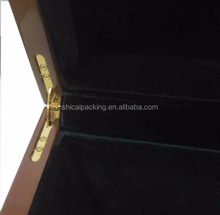 
Walnut Piano Finishing Wooden Boxes For Single Wine Bottles 