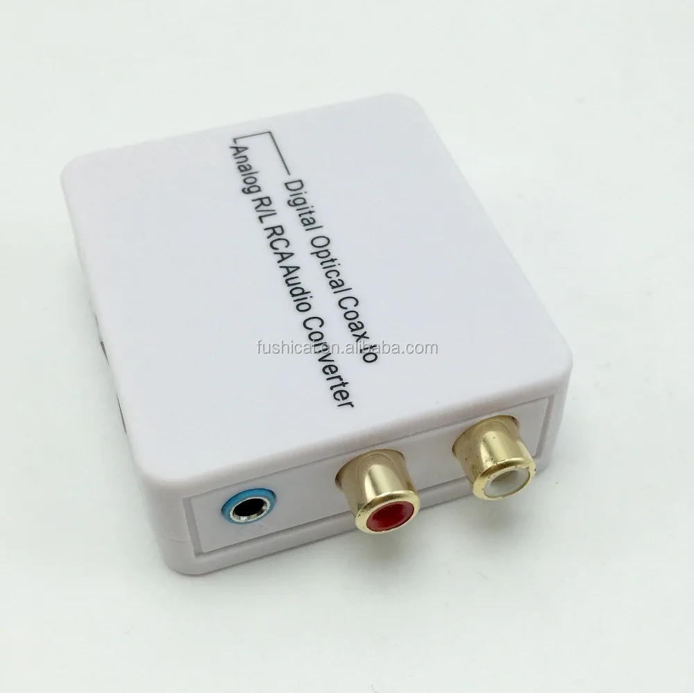 Digital Optical Coax to Analog R/L RCA Audio Converter