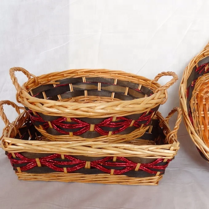 Плетеная корзина из ивы подарочная для