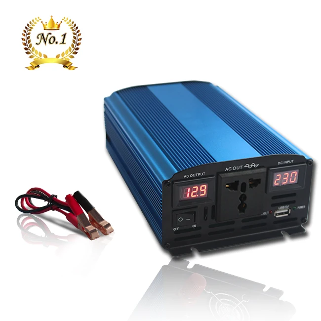12 Volt DC TO 110 Volt 220 Volt AC Off-Grid Solar System full power 60 Hz Pure Sine Wave Car Power Inverter 300 watt 600 watt