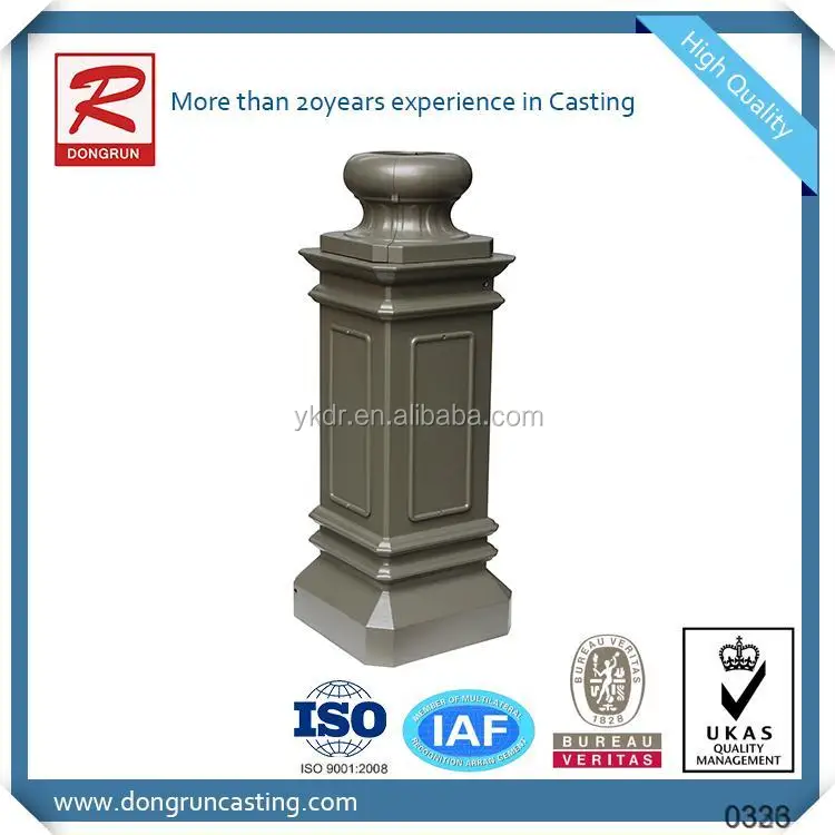 Supply sand casting aluminum ornamental pole and decorative lighting pole base