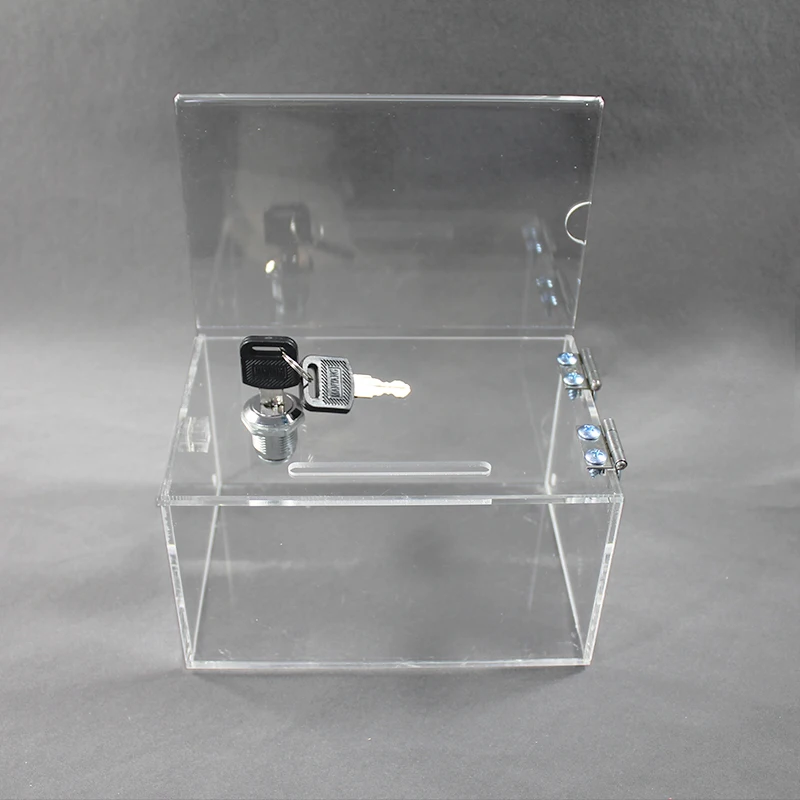 Acrylic Display/donation/name Card Box Transparent Customized for Holding Things, Protecting Products Assembly Type Boxes CN;GUA
