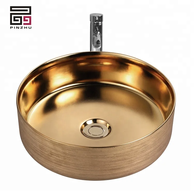 
Modern Luxury Gold/Silver/Copper Countertop Wash Hand Basin lavabo 