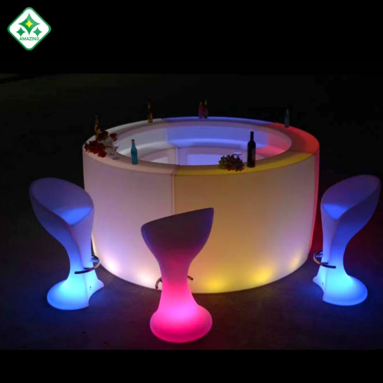 
Luminous Color Change Illuminated LED Bar Counter/ Hot Sell LED BarCounter/ LED Outdoor Lawn Use Bar Counter 