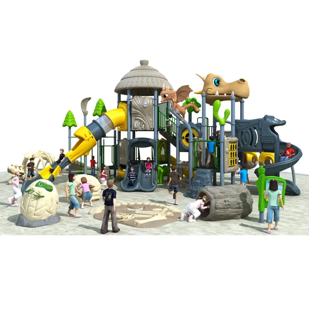 Multi-functional Ancient Tribe Series outdoor playground with big slides&climbing&jumping
