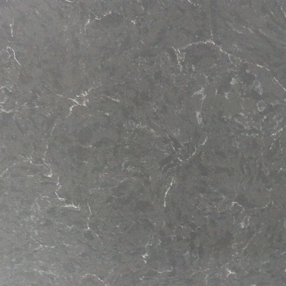 Engineering quartz countertops made of stone grey rock crystal slab