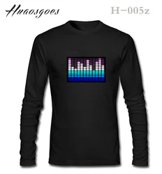 Custom design Sound Activated Led T Shirt El Flashing t Shirt