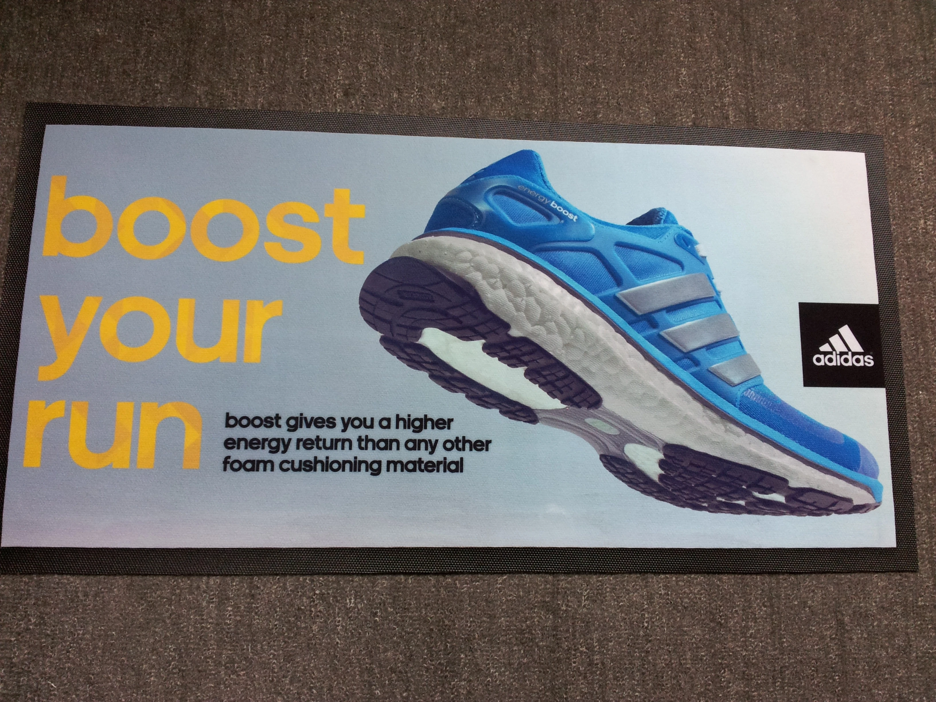 Full colour dye sublimation imprint floor mats and door mat