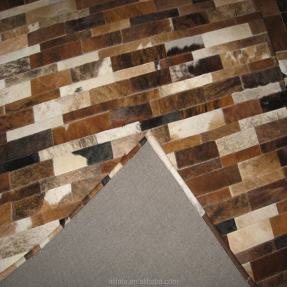 Colorful Brazil cowhide rug door entrance mat with best price