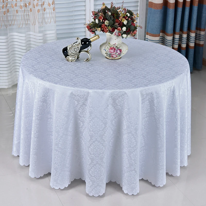 
Luxury Wholesale Jacquard 132 Round Wedding Damask Tablecloths 