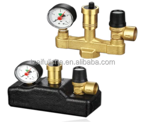 Hot sale Boiler safety group with automatic shut-off valve,safety relif valve 3.0bar