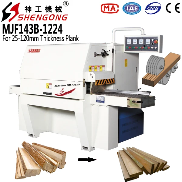 Shengong Лезвие Multi Увидел Бруса, Машина Для Резки древесины