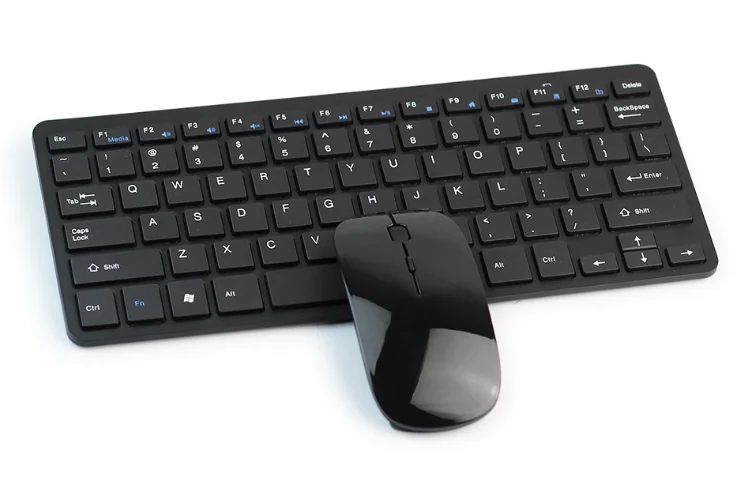 multicolor ultra slim 2.4g wireless chiclet keyboard and mouse