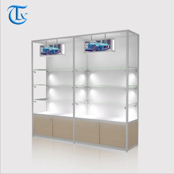 Modern Style Plexiglass Acrylic Glass Mobile Phone Display Cabinet