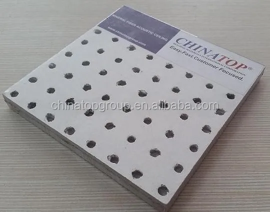 mineral fiber board acoustic ,mineral wool ceiling board, pin hole mineral wool board