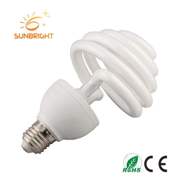  Светодиодное освещение чистый трифосфор Cfl лампы E27 B22 Базовая полуспиральная энергосберегающая лампа