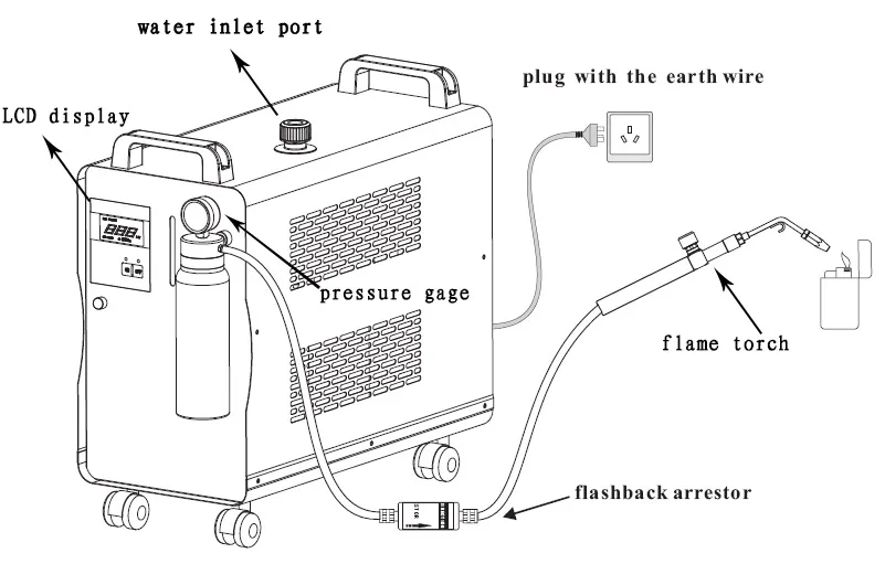 HO-200T oxy hydrogen generator 205LPH brown gas generator hho welder Acrylic ampoule soldering machine