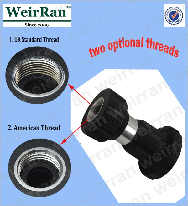 (21433) aluminum garden adjustable ultimate big volume fire hose reel nozzle