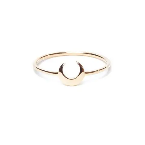 Tiny Jewelry Rings Wholesale 925 Silver Crescent Moon Shape Small Ring