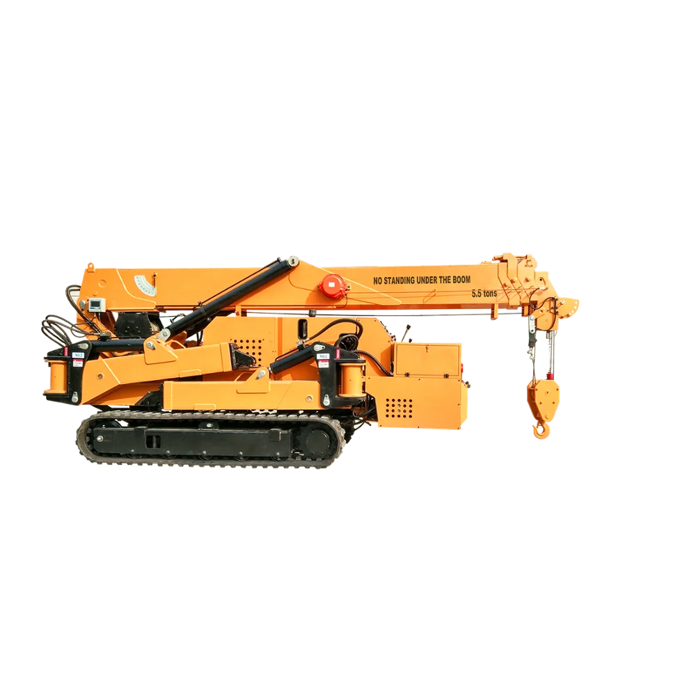 Mini Safty 5.5Ton Mobile Crawler Construction Spider Crane For Sale